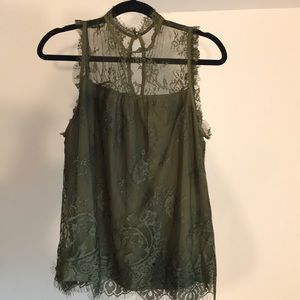 Sleeveless lace top